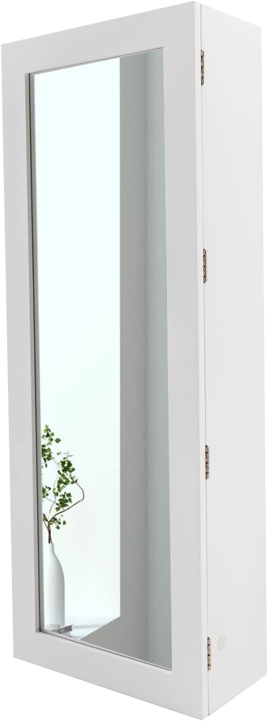 3 Tier Shelf Wall-Mounted Ironing Board Foldable Clothes Ironing Table Pull-Out Stow Away Ironing Board Retractable Small Ironing Board Ironing Storage with Mirror for Home Apartment