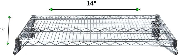 Heavy Duty Chrome Wire Storage Wall Shelf (14" x 14")