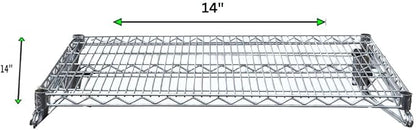 Heavy Duty Chrome Wire Storage Wall Shelf (14" x 14")