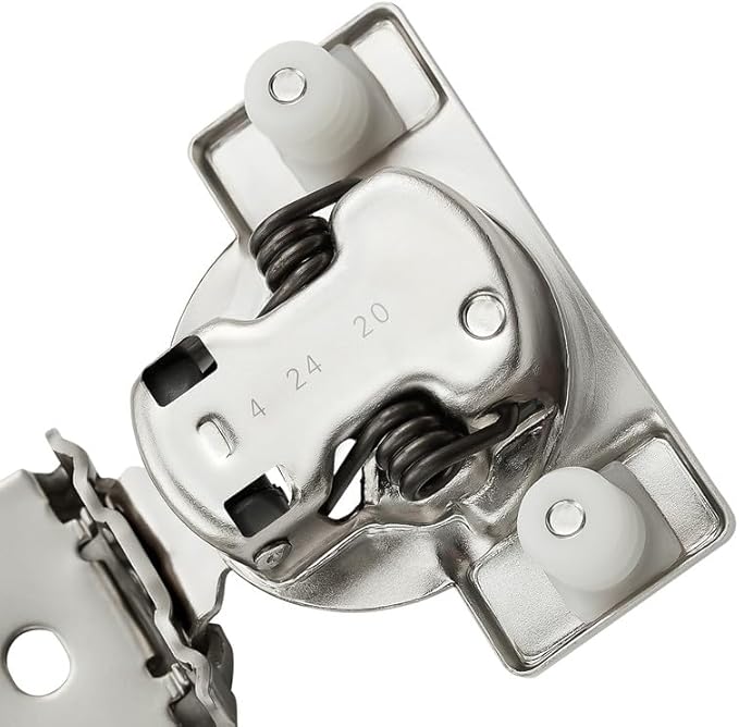 20 Pack 10 Pair 1 inch Overlay Soft Close Hinges for Kitchen Cabinet Hinges Satin Nickel Hidden Hinges Stainless Steel Concealed Hinge self Closing