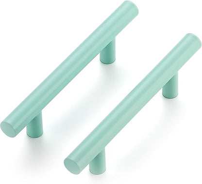 Ravinte 1 Pack | 5 Inch Cabinet Pulls Green Stainless Steel Kitchen Drawer Pulls Cabinet Handles 5 InchLength, 3 Inch Hole Center