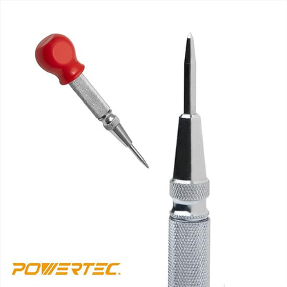 POWERTEC Cabinet Hardware Jig w/Center Punch, Drawer Jig for Installing Pulls, Knobs, Handle on Cabinet and Drawer, Woodworking Tools for Cabinet Handles, Drawer & Cabinet Pulls Installation (71412)