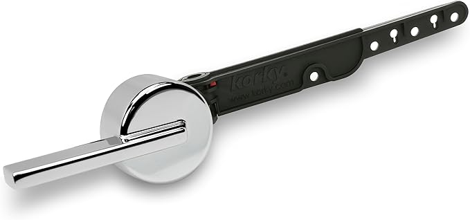 Korky StrongARM Metal Toilet Handle and Lever - Universal to Fit Front, Angled, Side, Left, and Right Mount Toilets - Contemporary Style in Chrome