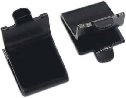 Adjustable Steel Pilaster Shelf Clip Support, Shelving Bracket Clips for Metal and Wood Shelves (20, Black)