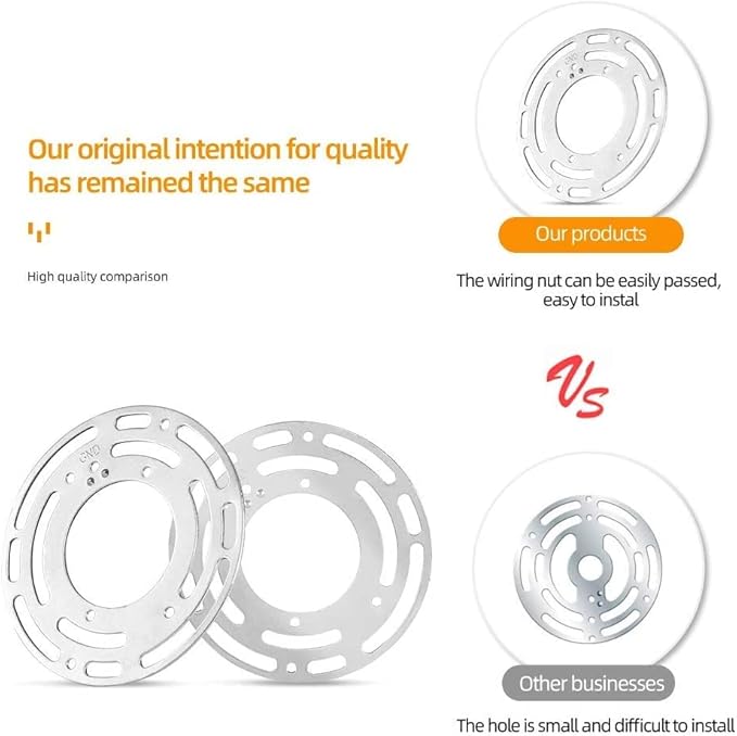 2 Pack Universal Light Fixture Mounting Bracket, 4 Inches Diameter Steel Round Universal Light Crossbar with Screws and Nuts, Mounting Bracket for Mount Wall Light, Close to Ceiling Light