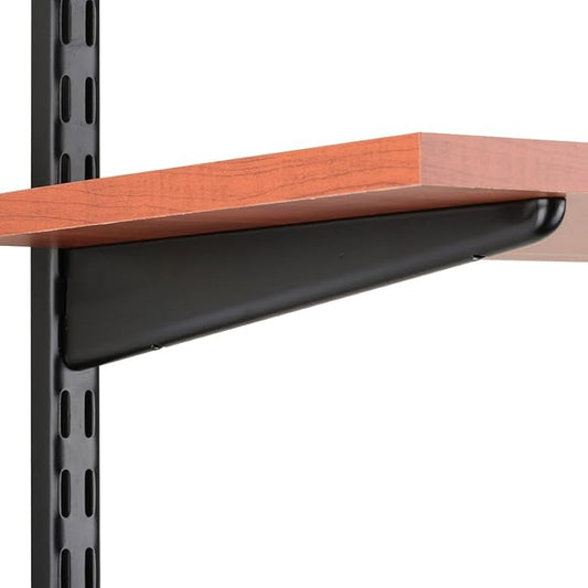 Knape & Vogt, Black, John Sterling Dual Trak Adjustable Wood Shelf Bracket, 11-Inch, 0122-11BK, 11 Inch