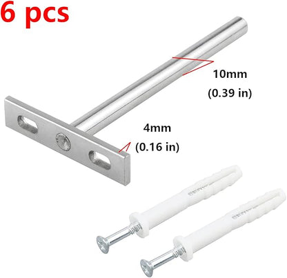 Antrader 6PCS 5" Floating Shelf Brackets Blind Shelf Supports Hidden Floating Wall Shelf Support Bracket for Heavy Duty Bracket Support