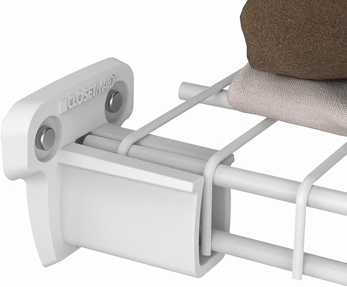 ClosetMaid 21941 Pre-Loaded 2.75-Inch Low-Profile Wall Brackets with Anchors for Wire Shelving, 250-Pack