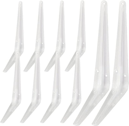 Shelf Brackets, White 10×8 in Heavy-Duty L Bracket 10 PCS, Metal Angle Bracket Used for Suspension Rustic Farmhouse Decoration
