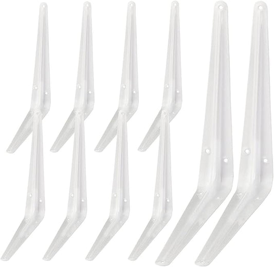 Shelf Brackets, White 10×8 in Heavy-Duty L Bracket 10 PCS, Metal Angle Bracket Used for Suspension Rustic Farmhouse Decoration