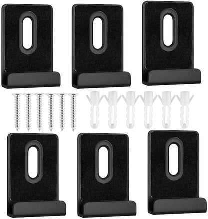 6Pcs Heavy-Duty Metal Mirror Hanger Clips - Wide Channel Rust-Resistant Brackets for Frameless Bathroom/Office/Gym Wall Mirrors, Includes Screws & Anchors