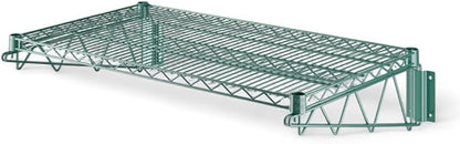 21" x 36" Green Wall-Mounted Wire Shelf with Epoxy Coating, Heavy-Duty Steel Storage Rack, NSF Certified, Easy Installation, Open Wire Design for Kitchen, Garage, or Utility Storage