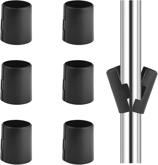 12 Pack Wire Shelving Shelf Lock Clips for 1-1/2" Post, Wire Shelf Clips Shelving Sleeves Replacements for Wire Shelving System,6 Pairs