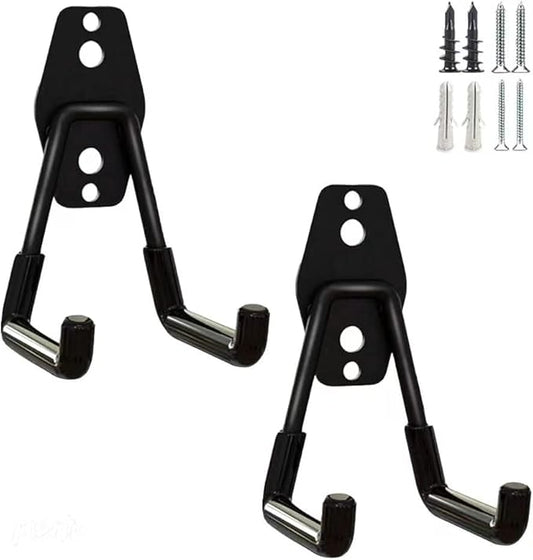 SMARTOLOGY Heavy-Duty Utility Hooks, Wall Hanger, Small 2 Pack, 3 inch Long 2.5 inch Wide, for Garage, Indoor and Outdoor, Ladder Hanger Accessories