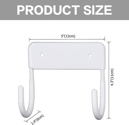Ironing Board Holder Wall Mount, Heavy Duty Ironing Board Hanger for Laundry Room Organization, Space-Saving Wall Hook for Iron and Board Storage, Fits T & Y Style Iron Boards, White