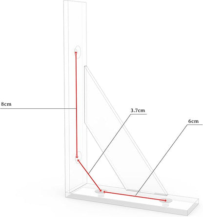 Shelf Bracket 6 inch x 4 inch,Black Metal Shelf Brackets,Shelf Support Angle L Brackets for Shelves,Heavy Duty Floating Shelf Brackets 4Pack