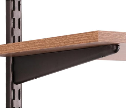 Knape & Vogt John Sterling Dual Trak Adjustable Wood Shelf Bracket, 11-Inch, Bronze, 0122-11BRZ