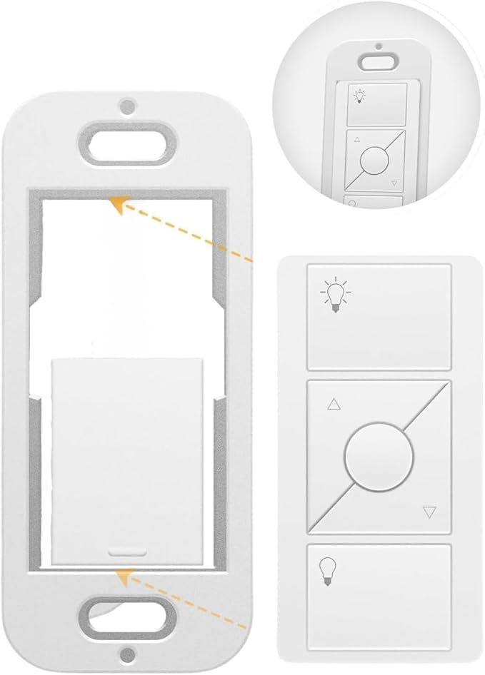 SplashNColor Wallplate Brackets for Lutron Caseta Pico Remote, 1-Pack – Seamless Remote Snap-in Installation Wall Bracket for Lutron Smart Switch, Durable Wall Mount Design for Lutron Pico Remote