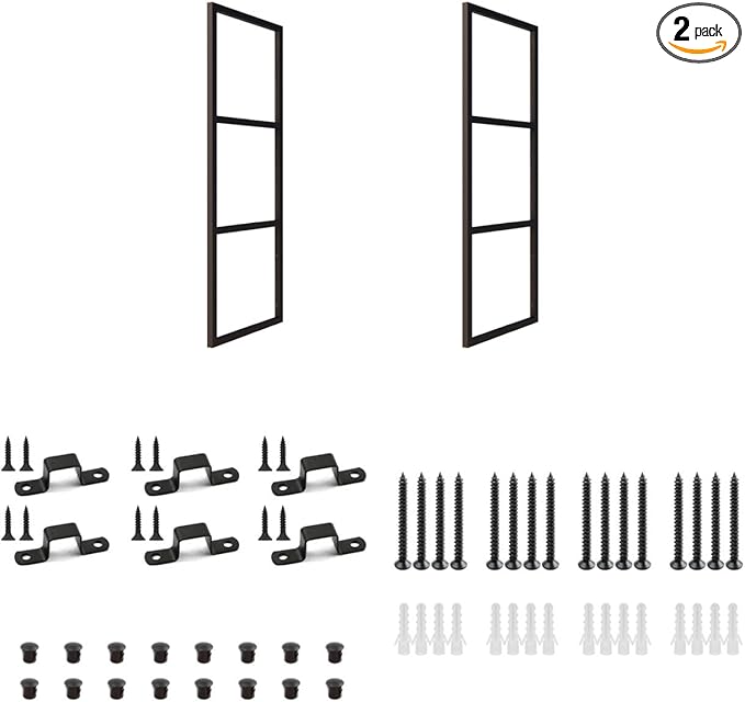 3-Tier Square Shelf Bracket, 39-1/4" Height, Wall/Ceiling Mount Storage Shelving, Black Powder-Coated Carbon Steel Carbon Steel, Rust-Resistant, 110 lbs Capacity, 2 Pack