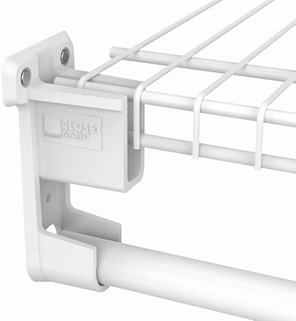 ClosetMaid 6609 SuperSlide Shelf and Hanging Bar Wall Bracket, White