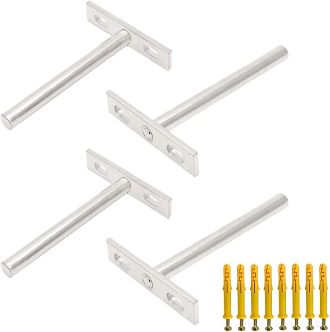 4 Inches Floating Shelf Brackets Invisible Shelf Support - 4pcs