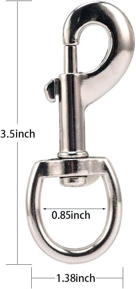 Dog Leash Clips Heavy Duty Dog Leash Clasp Leash Hooks Swivel Clip Swivel Snap Hook Flag Hooks 3.5 Inch 5pcs