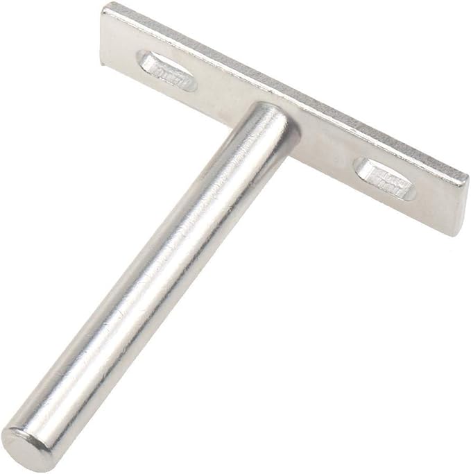 Floating Shelf Bracket 3-inch Hidden Shelf Brackets for Wood Shelves Wall Mount Blind Shelf Supports with Screws and Wall Plugs, Silver -4pcs