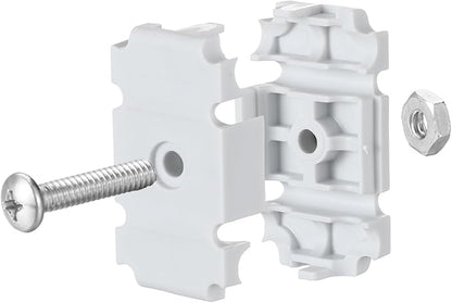 Weysat 6 Pcs Joiner Plates Set Closet Support Brackets Parts Shelf Organizer Joiner Plate Connectors for Shelf Organizer Grid Wall Clamps Grid Connectors