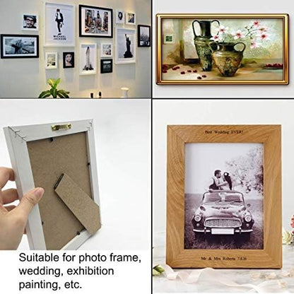 100 Pack Small Sawtooth Picture Hangers Steel Picture Hangers Picture Frames Hangers with Screws Picture Hang Solutions, for Hanging Clock Paintings Artwork Picture Frame Hook Photos (Gold)