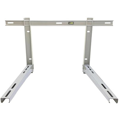 Appli Parts soporte para unidad condensadora de aire acondicionado tipo mini split hasta 160kg incluye barra transversal con nivel, pernos y gomas de fijacion APAB-3160