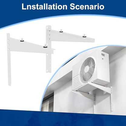 Outdoor Mini Split Wall Mounting Bracket for 9000 Btu to 18000 Btu Ductless Mini Split Air Conditioner AC Heat Pump Systems, Heavy Duty AC Support Bracket for Outside, Holds Up to 330lbs