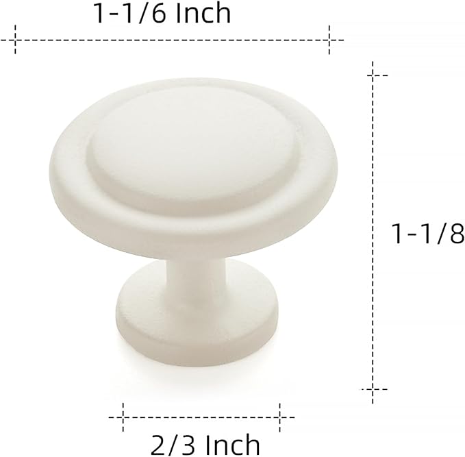Ravinte 30 Pack 1-1/4 inch Kitchen Cabinet Knobs Drawer Knobs Dresser Knobs White Frosted Zinc Knobs Drawer Pulls Door Knobs Dresser Drawer Handles Knobs for Dresser Drawers
