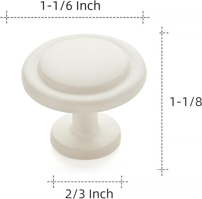 Ravinte 30 Pack 1-1/4 inch Kitchen Cabinet Knobs Drawer Knobs Dresser Knobs White Frosted Zinc Knobs Drawer Pulls Door Knobs Dresser Drawer Handles Knobs for Dresser Drawers
