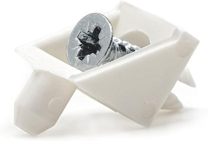 ReplacementScrews White Shelf Support Pins Compatible with IKEA Part 101558 (Pax, KOMPLEMENT) (Pack of 4)