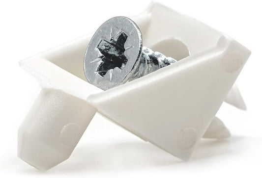 ReplacementScrews White Shelf Support Pins Compatible with IKEA Part 101558 (Pax, KOMPLEMENT) (Pack of 4)
