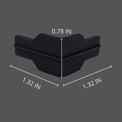 Whalen Post Insert Corner Connector for Shelving Costco (4 PCS), Black