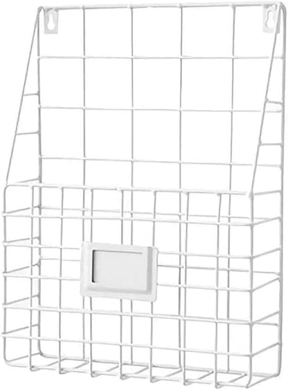 Magazine Rack Metal Magazine Rack Wall Mounted Magazine Rack for Living Room, Bathroom Or Bedroom-Nero