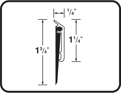M-D Building Products 68247 All Season Aluminum Door Sweep for Bottom of Door, Heavy Duty Rubber Seal, Exterior & Interior Weather Stripping Bottom Door Seal, Commercial & Residential, (Silver, 36in)