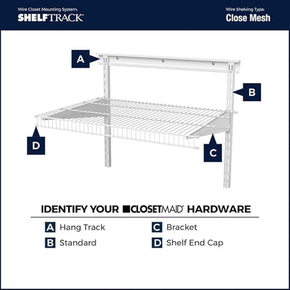ClosetMaid 2800 ShelfTrack 12-Inch Standard, White (Pack of 2)