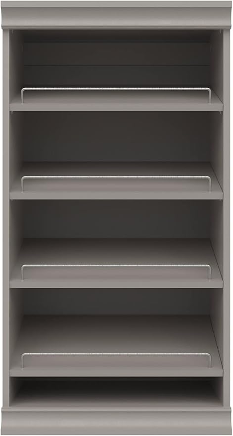 ClosetMaid Modular Storage Shelf Unit with Angled Shoe Shelves, Taupe