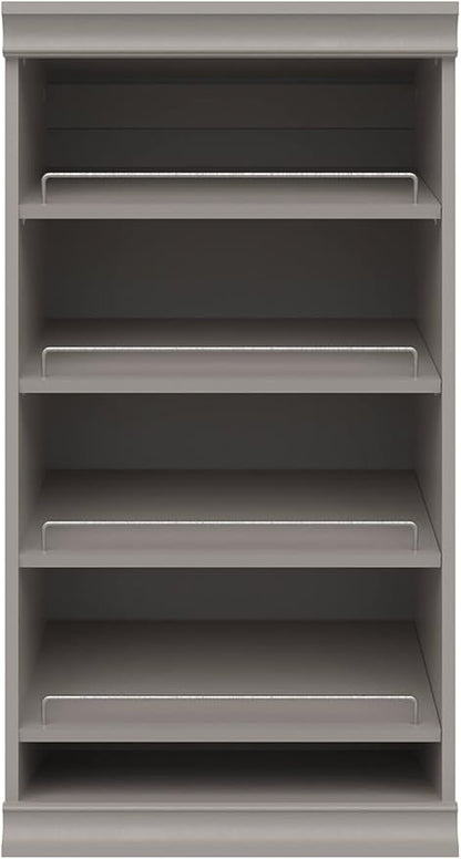 ClosetMaid Modular Storage Shelf Unit with Angled Shoe Shelves, Taupe