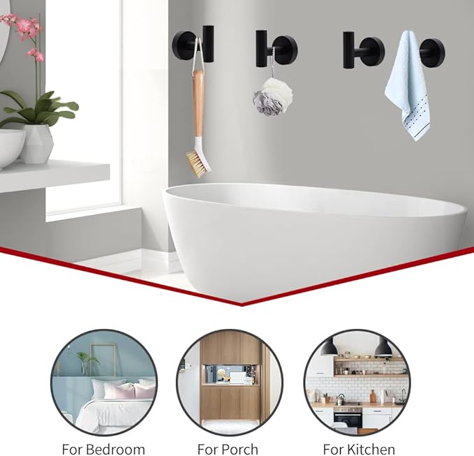 20pcs Bathroom Hardware Set, Matte Black Bathroom Hardware Set, Including 16" Hand Towel Bars, Toilet Paper Holders, Towel Rings, Robe Towel Hooks