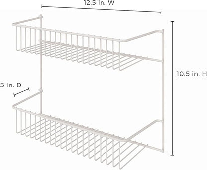 ClosetMaid 8002 2-Tier Wall Rack for Added Storage, 10.5-Inch H x 12.5-Inch W x 5-Inch D, White