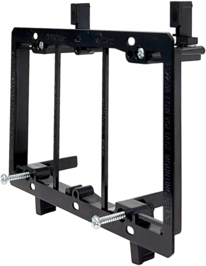 iMBAPrice 3 Gang LV3 Low Voltage Wallplate Mounting Bracket - Black