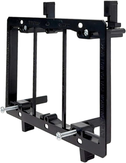 iMBAPrice 3 Gang LV3 Low Voltage Wallplate Mounting Bracket - Black