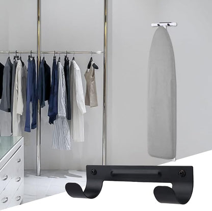 Ironing Board Hanger Wall Mount, Ironing Board Holder with Screws, Ironing Boards Storage Organizer Wall Bracket Ironing Board Hook for Y-Leg or T-Leg Ironing Boards Towels