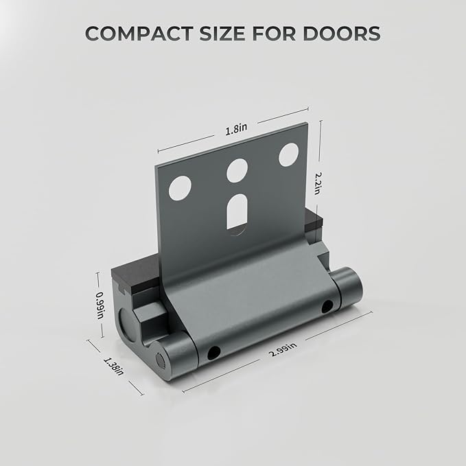 6Pack Home Security Door Reinforcement Lock, Childproof Safety Door Lock Latch Inside Stopper, Add High Security to Prevent Home Unauthorized Entry, Aluminum Construction Finish Grey