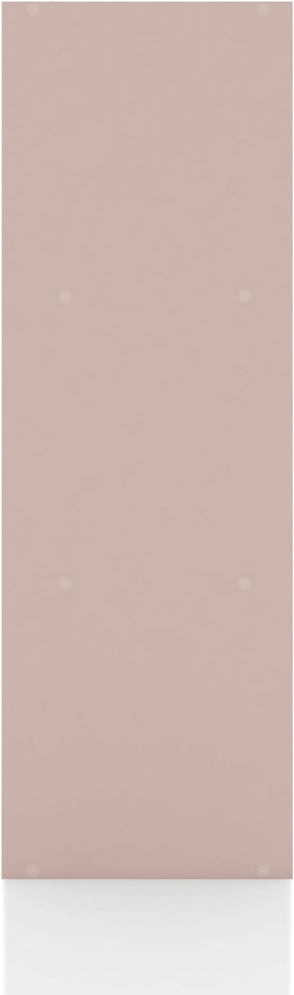 Homes: Inside + Out Apexa 6-Cube Storage Organizer Shelves, Stackable Wood Bookcase Fits Cubby Bins for Organization, Dorm Teen Room Decor & Home Office, Light Pink