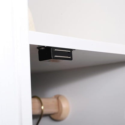 Mousike Cabinet Magnets 30lb Stainless Steel Magnetic Door Catch with Strong Magnetic for Kitchen Cupboard Wardrobe Closet Cabinet Door Drawer Latch