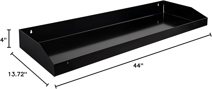 Buyers Products 1703000TRAY 44 Inch Black Powder Coated Carbon Steel Tray for 90-Inch Topsider Truck Box, No Notches